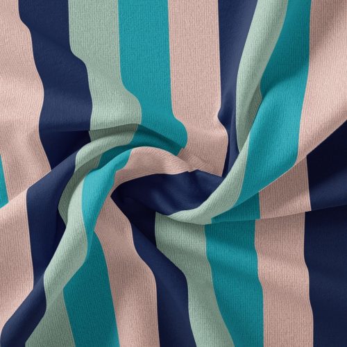 Subtle Colour Stripes Digital Printed Fabric - Polyester, Weightless 110 CM